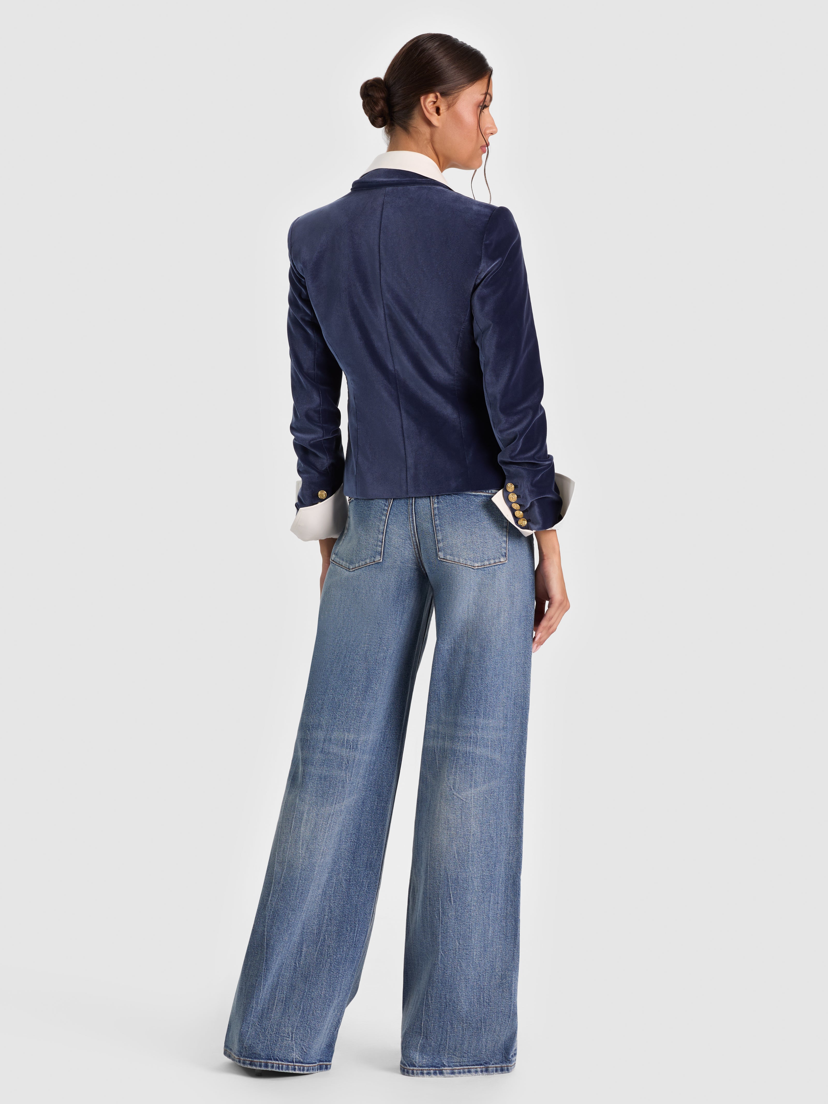 BLAZER COURT DOUBLE BOUTONNAGE SABLE-ALICE + OLIVIA