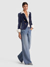 BLAZER COURT DOUBLE BOUTONNAGE SABLE-ALICE + OLIVIA