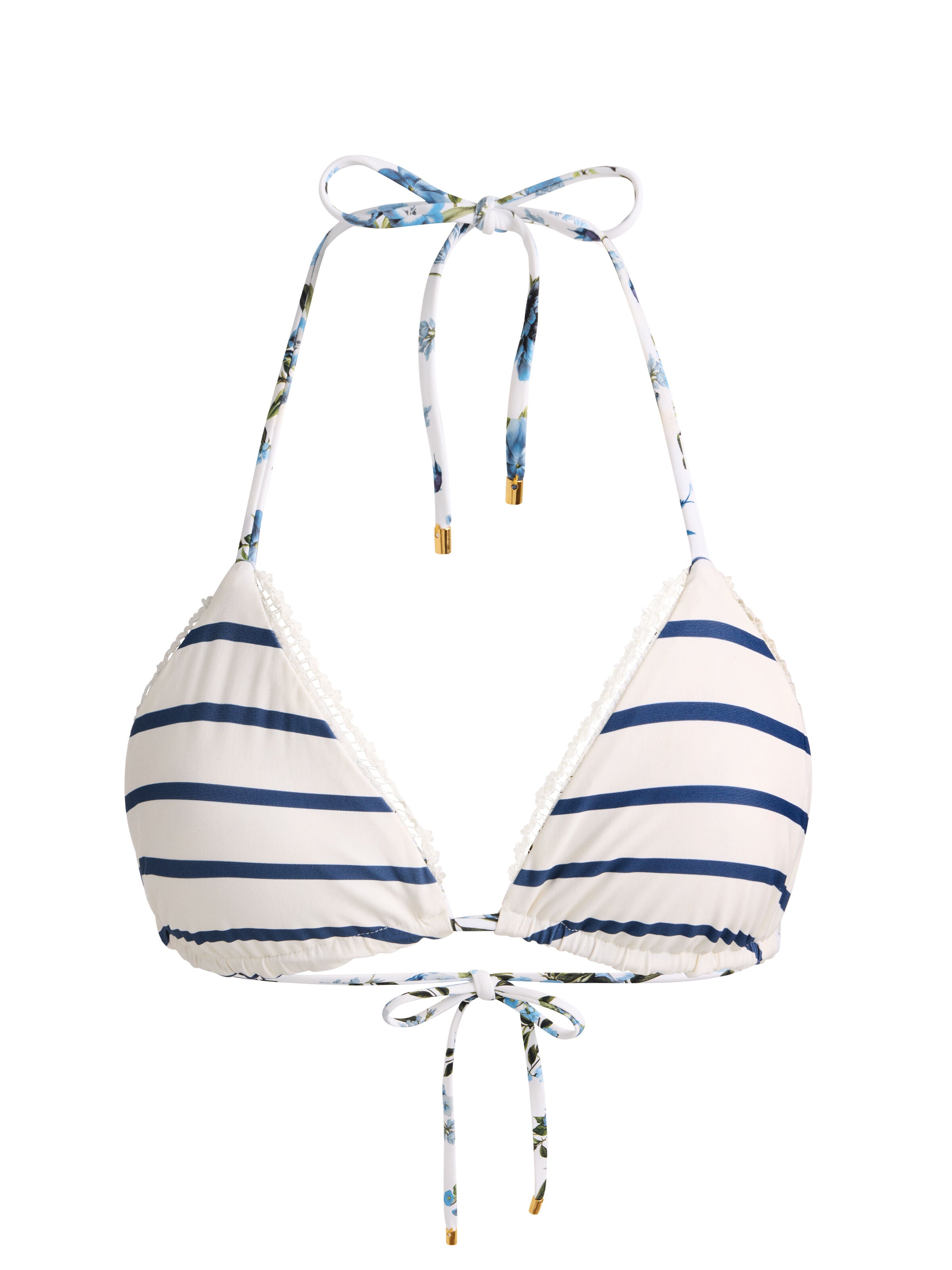 A+O X PQ SWIM REVERSIBLE TRIANGLE BIKINI TOP-AMERICAN BEAUTY OFF WHITE-ALICE + OLIVIA