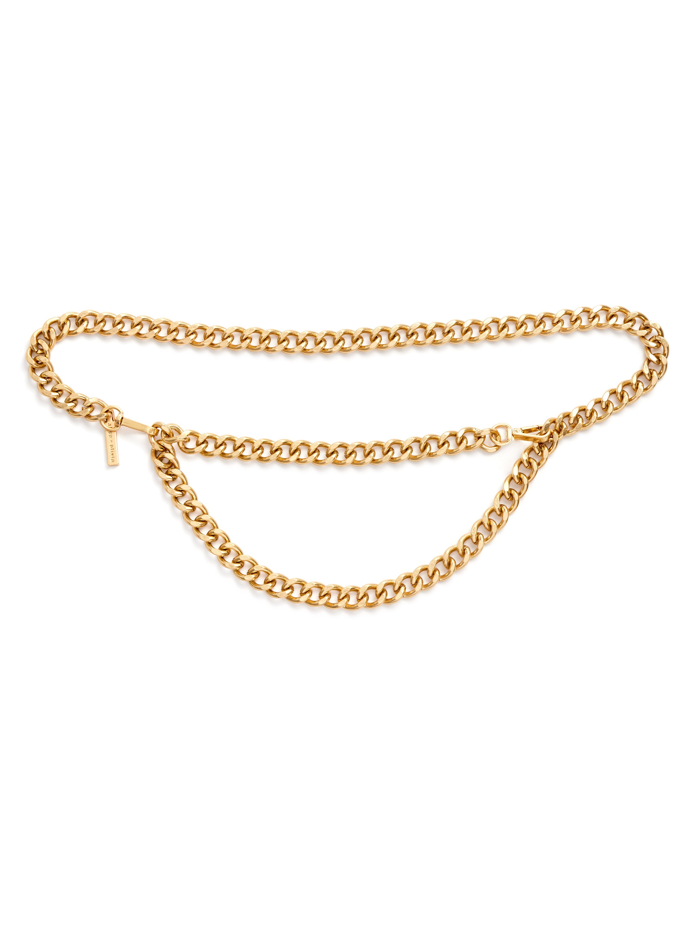 CATE METAL CHAIN BELT-VINTAGE GOLD-ALICE + OLIVIA