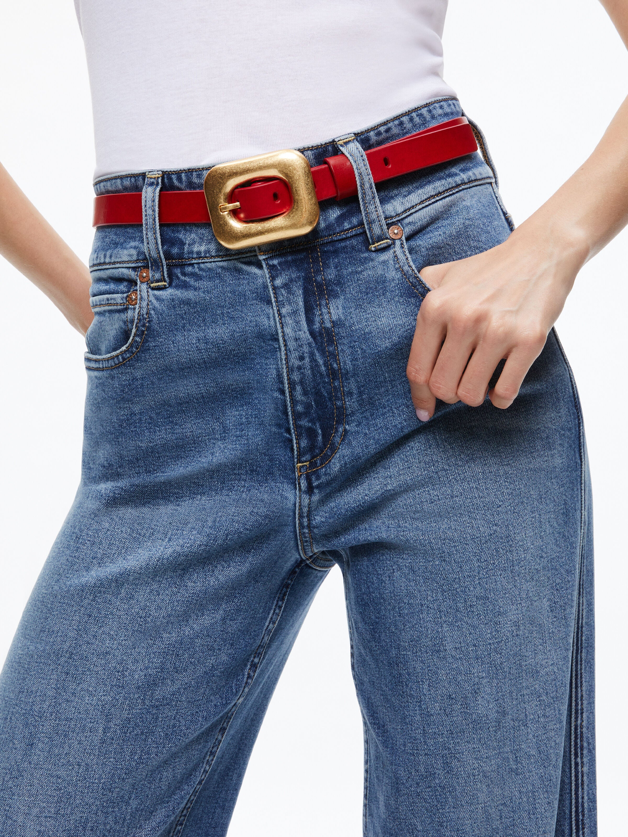LETTY BUCKLE BELT-CAMEL/GOLD-ALICE + OLIVIA