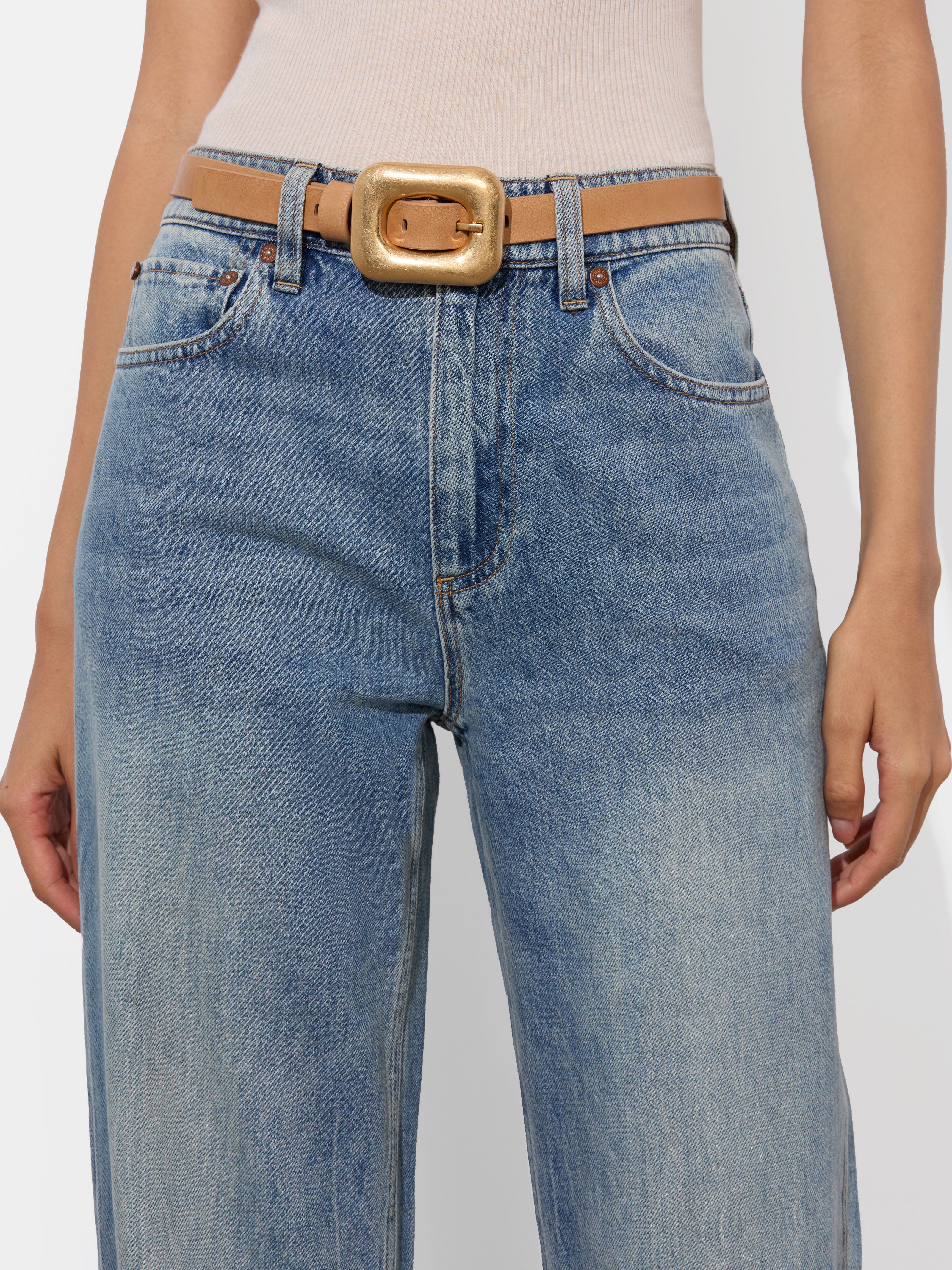 LETTY BUCKLE BELT-INDIGO-ALICE + OLIVIA