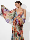 LOLA SCARF-BLOOMING WILD INDIGO-ALICE + OLIVIA