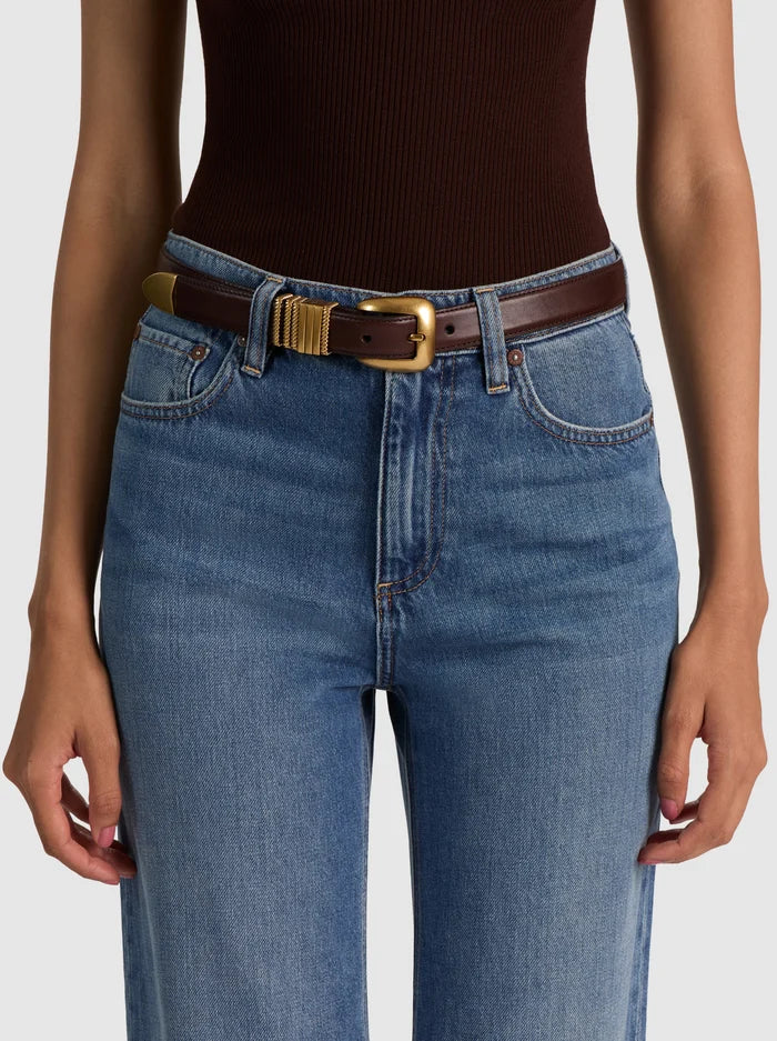 HAYDEN GILDED BELT-BLACK/GOLD-ALICE + OLIVIA