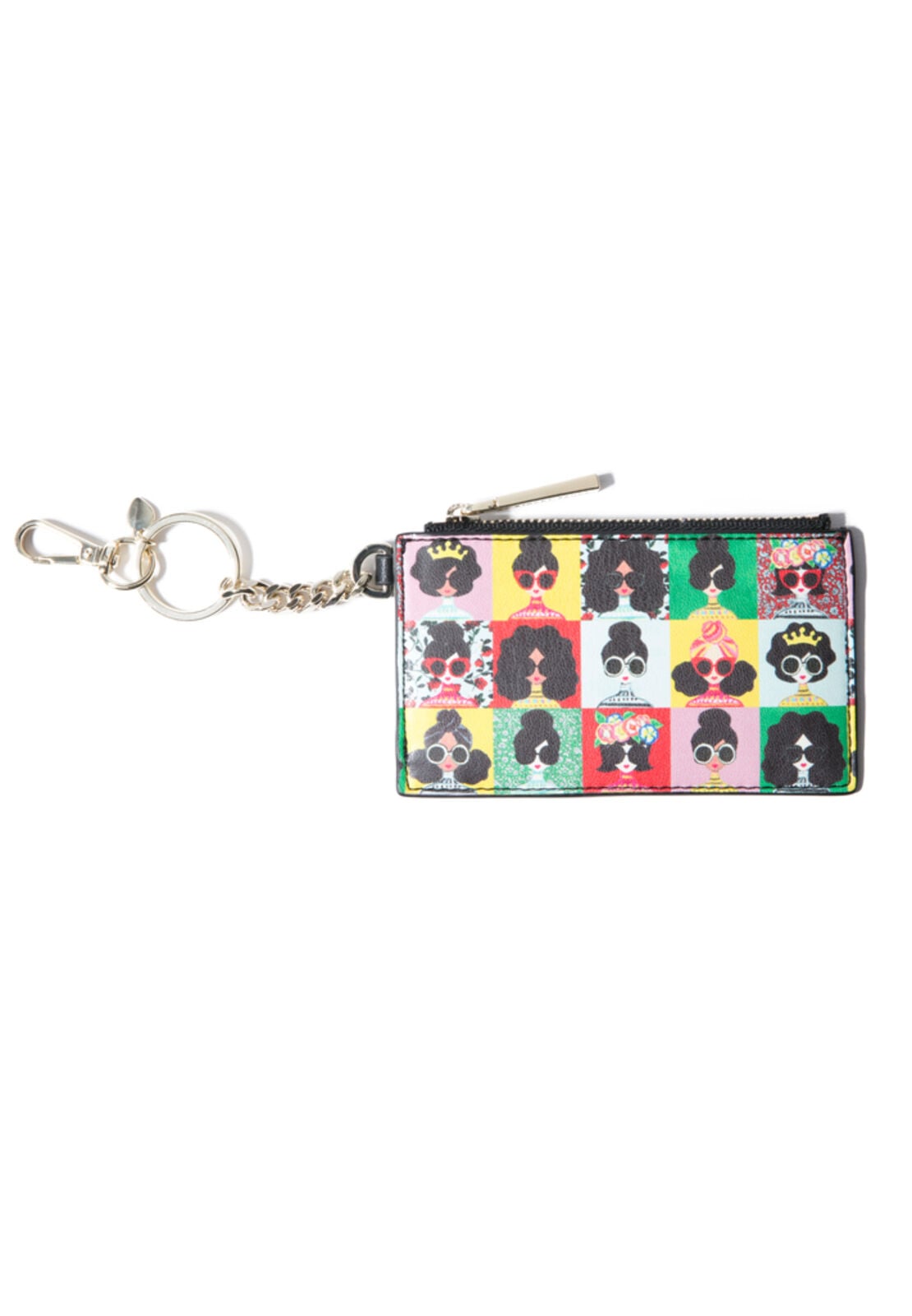 REGINA STACE ZIP TOP CARD CASE-MULTI-ALICE + OLIVIA
