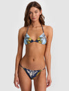 A+O X PQ SWIM TRIANGLE BIKINI TOP-ANTIQUE SCROLL-ALICE + OLIVIA