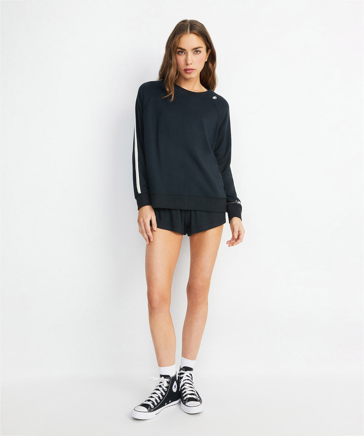 ALLI SLOUCHY CREWNECK-Black-ALICE + OLIVIA