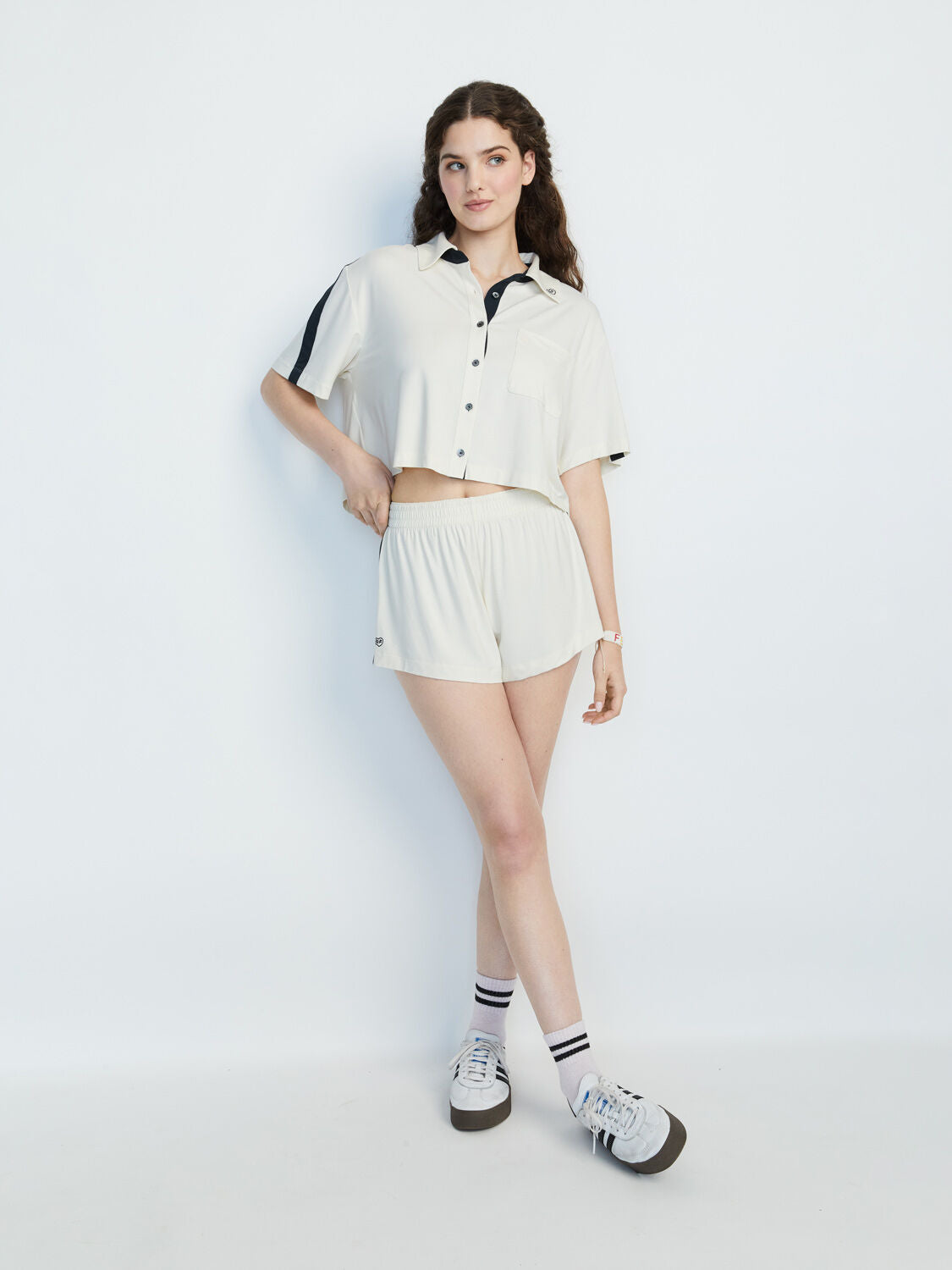 A+O X BIG FEELINGS MADDEN SHORT SLEEVE PJ SET-CHEERFUL GREEN-ALICE + OLIVIA