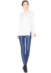 FRONT ZIP LEATHER LEGGING-NAVY-ALICE + OLIVIA