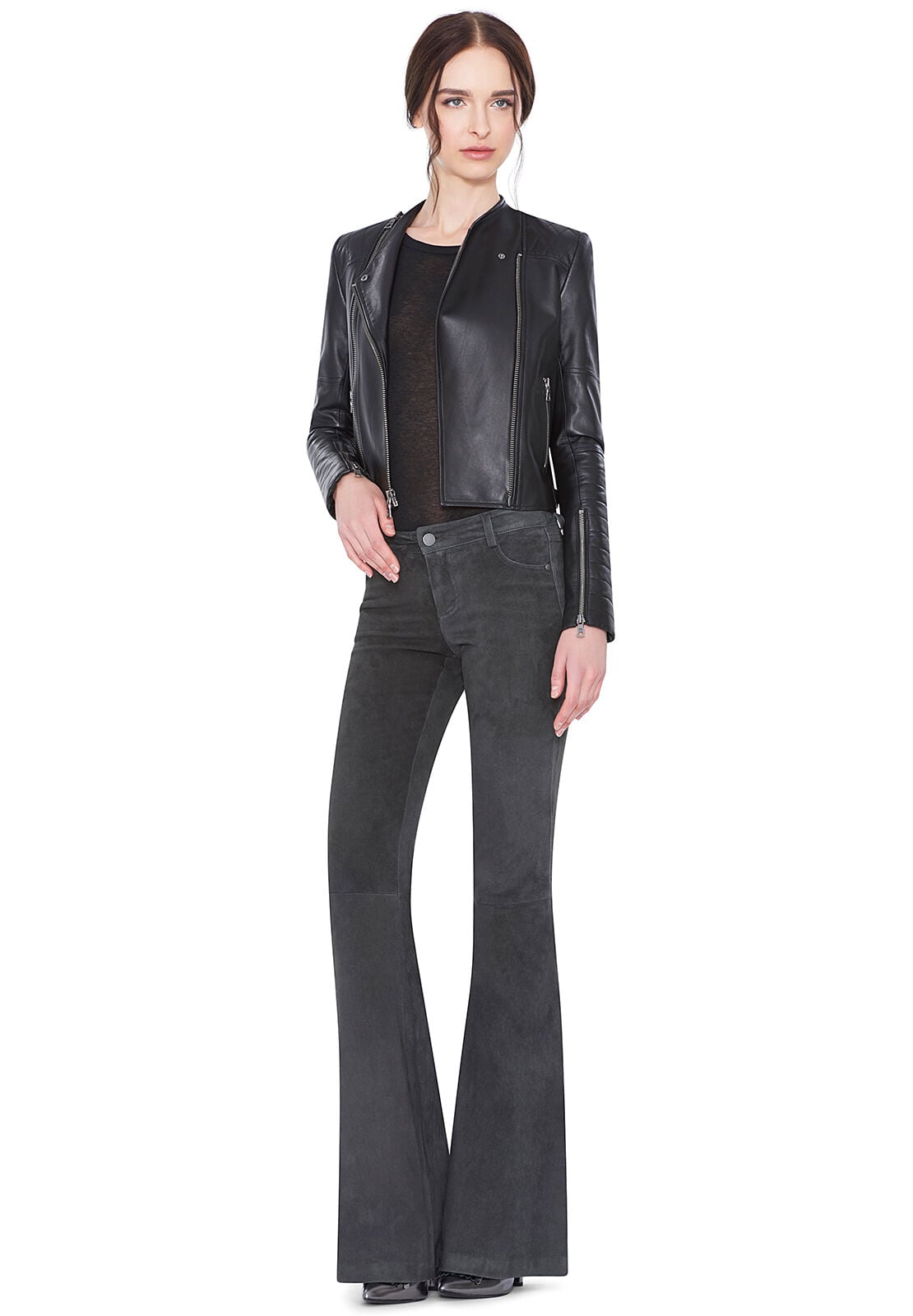 BLOUSON MOTO EN CUIR GAMMA-ALICE + OLIVIA