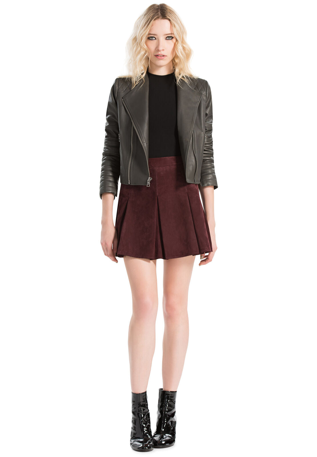 BLOUSON MOTO EN CUIR GAMMA-ALICE + OLIVIA