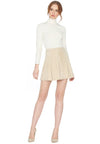 LEE SUEDE MINI SKIRT-CHAMPAGNE-ALICE + OLIVIA