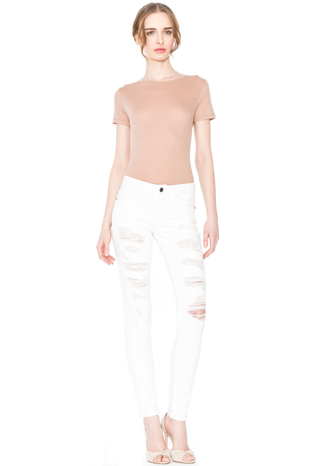 DESSIE CLASSIC TEE-ROSE TAN-ALICE + OLIVIA