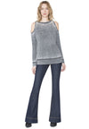 LANDON COLD SHLDR SWTSHIRT-CHARCOAL-ALICE + OLIVIA