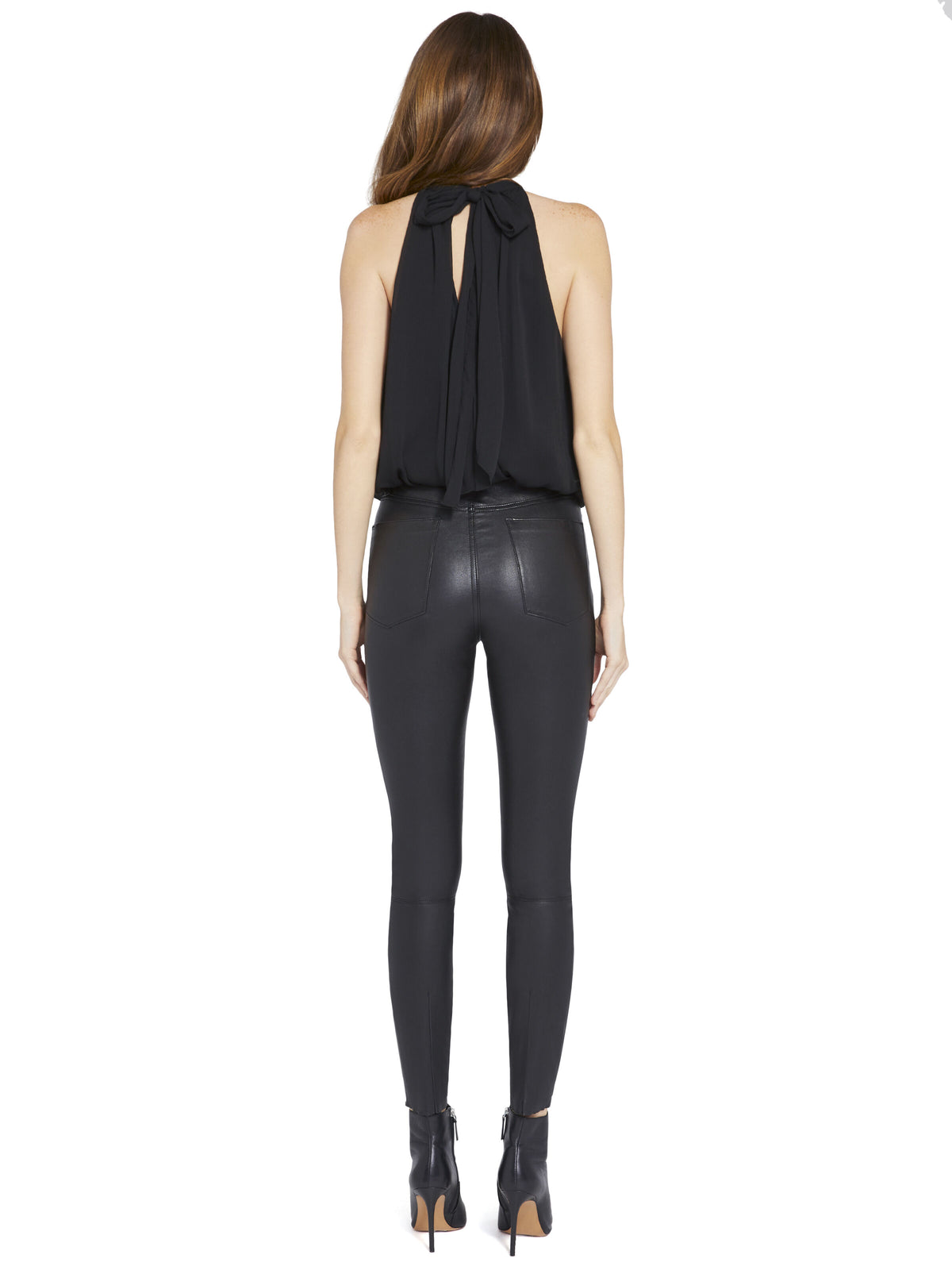 MARIS HALTER TOP - BLACK