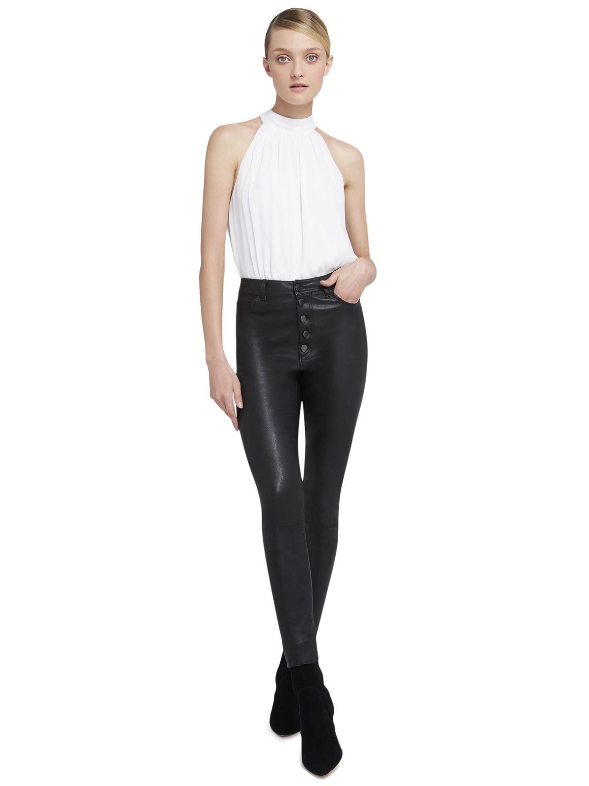 MARIS HALTER TOP-WHITE-ALICE + OLIVIA