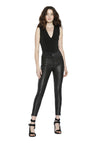 STACEY LEATHER SLIM TROUSER-Black-ALICE + OLIVIA