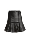 JUPE ÉVASÉE AJUSTÉE EN CUIR DELMA AVEC INSERTS-ALICE + OLIVIA