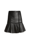 JUPE ÉVASÉE AJUSTÉE EN CUIR DELMA AVEC INSERTS-ALICE + OLIVIA