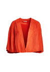MARJORY SUEDE PLEATED SLV JKT-Black-ALICE + OLIVIA
