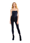 MIKAH HIGH RISE SUEDE PANT-Black-ALICE + OLIVIA