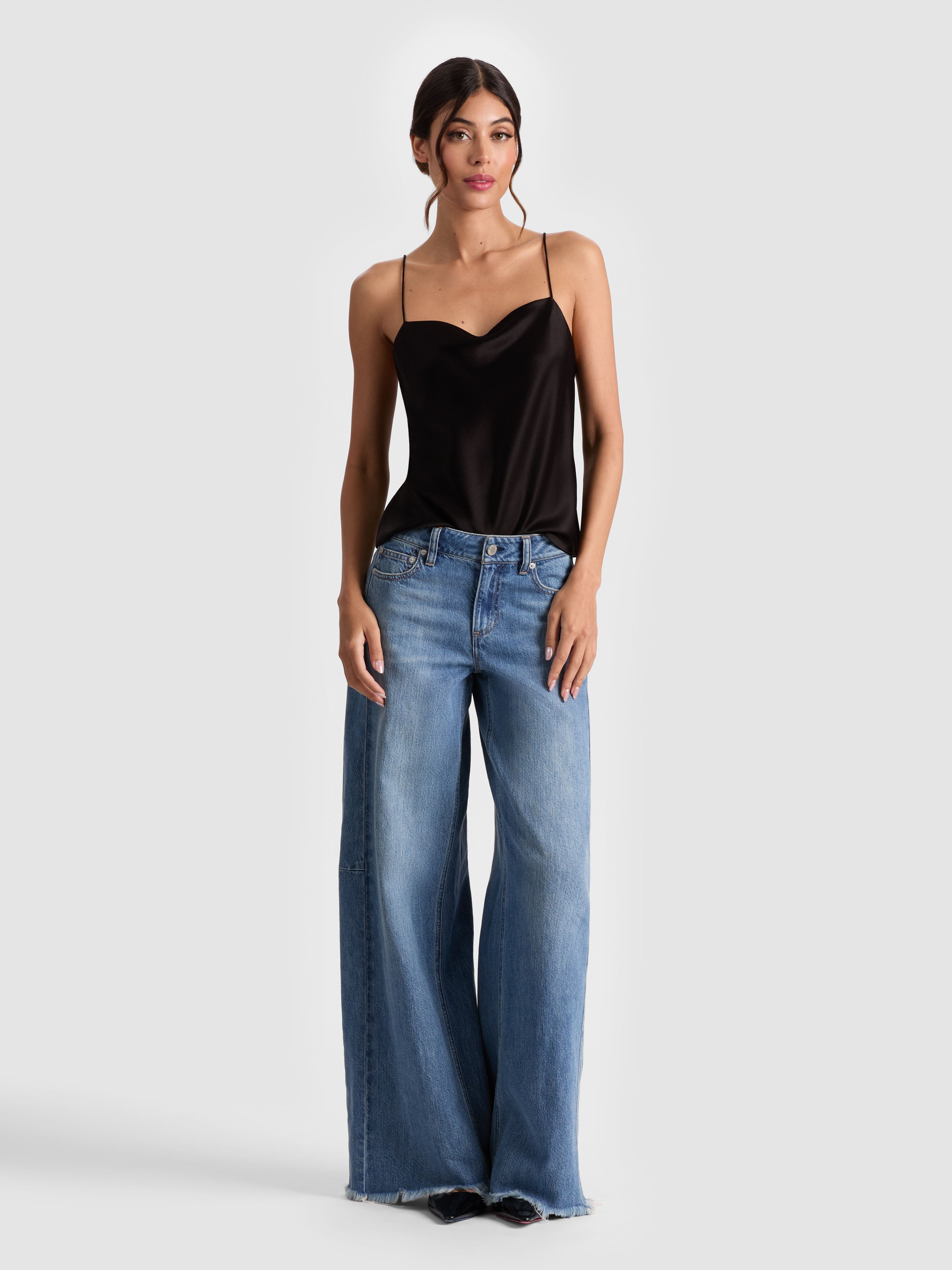 HARMON SLIP TANK-Black-ALICE + OLIVIA