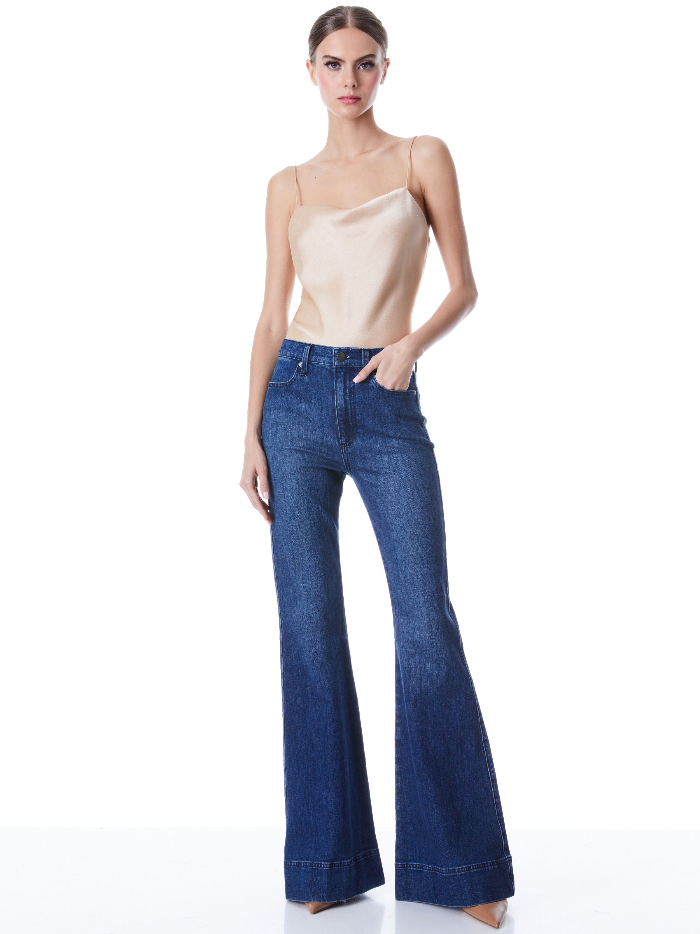 HARMON SLIP TANK-ALMOND-ALICE + OLIVIA