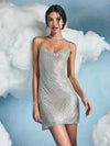 HARMONY CHAINMAIL SLIP DRESS-SILVER/CHAINMAIL-ALICE + OLIVIA