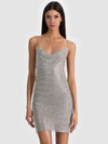 HARMONY CHAINMAIL SLIP DRESS-SILVER/CHAINMAIL-ALICE + OLIVIA