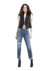 CODY LEATHER CROPPED MOTO VEST-Black-ALICE + OLIVIA