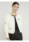 GIUBBOTTO MOTO CAM IN PELLE CON ZIP A VISTA-ALICE + OLIVIA