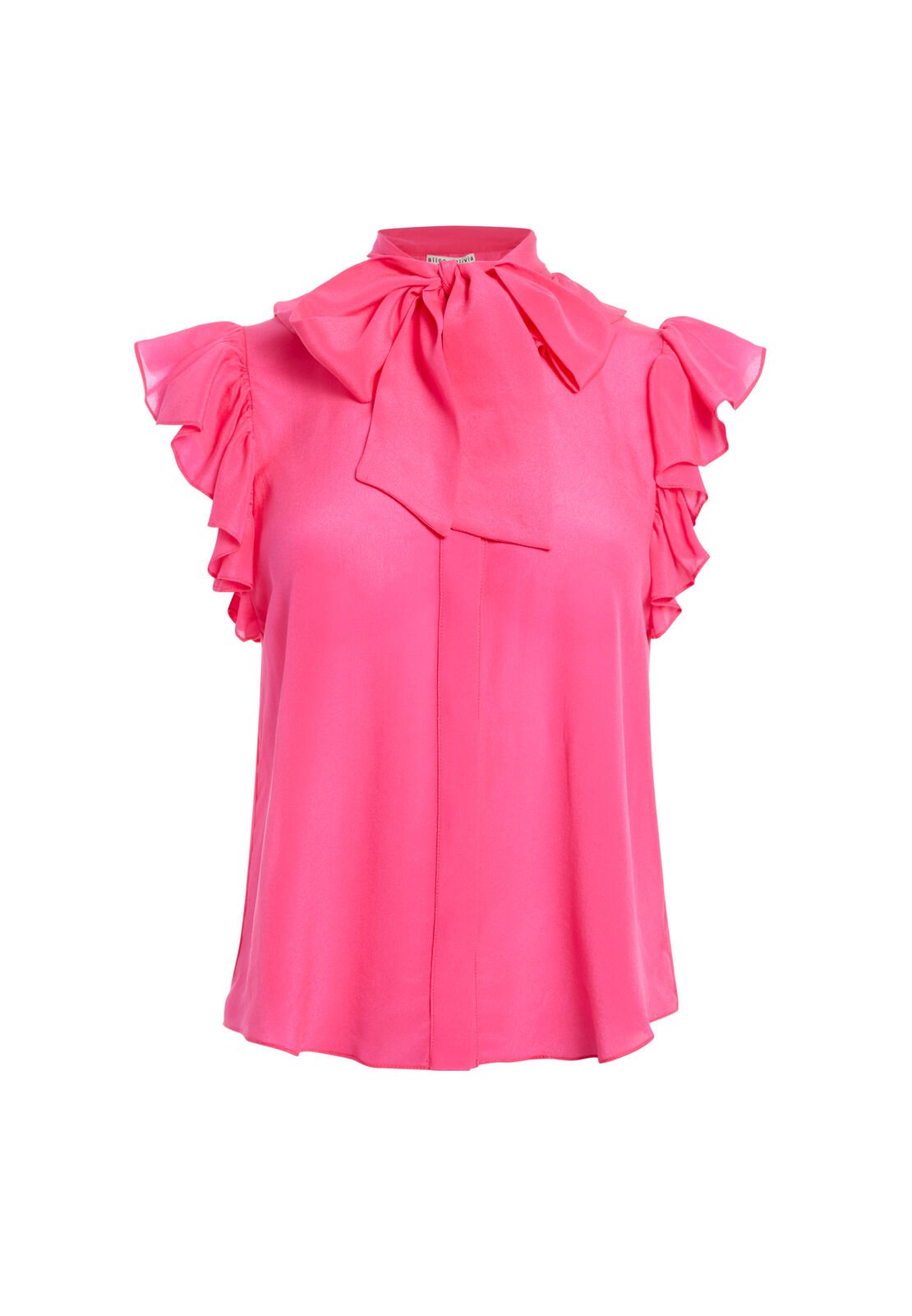 ROBBIE BOW COLLAR BLOUSE-WILD PINK-ALICE + OLIVIA
