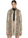 LOGAN LEATHER SNAKESKIN COAT-TAN/BLACK-ALICE + OLIVIA