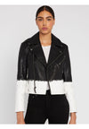 CODY LEATHER CROPPED MOTO JACKET-BLACK/MULTI-ALICE + OLIVIA