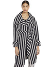 BRENTON BELTED TRENCH COAT-MOONDUST STRIPE BLACK-ALICE + OLIVIA