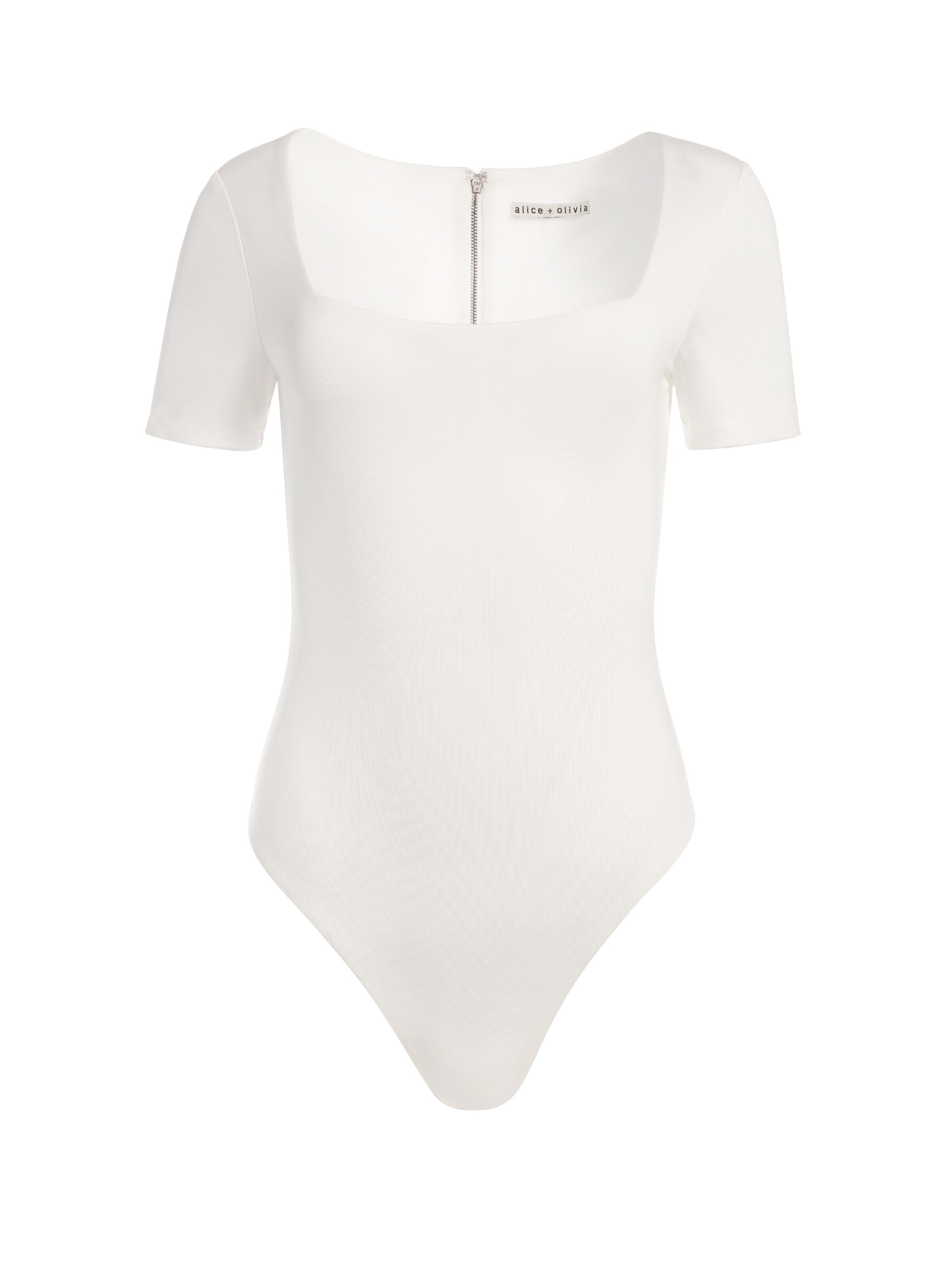 RENITA SQUARE NECK THONG BODYSUIT-OFF WHITE-ALICE + OLIVIA