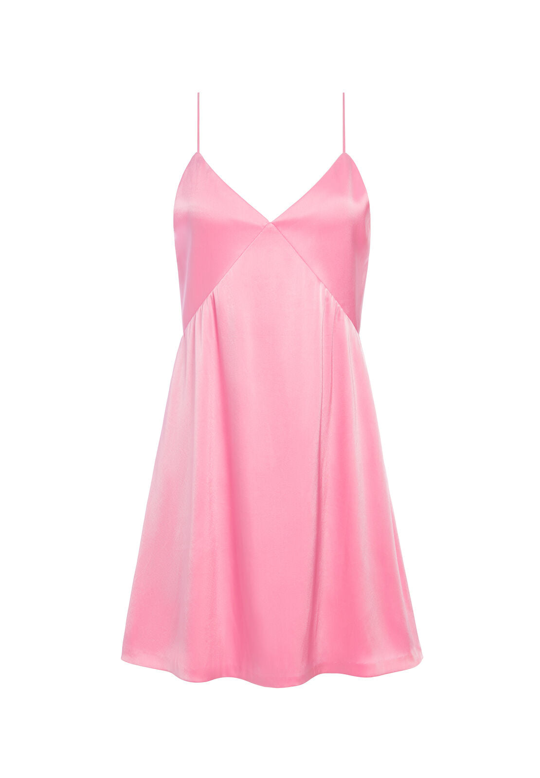 MELINDA SEAMED SLIP MINI DRESS-ELECTRIC PINK-ALICE + OLIVIA