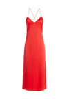 Vestito midi Loraine in raso a sottoveste-ALICE + OLIVIA