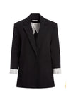 DENNY BOYFRIEND BLAZER-Black-ALICE + OLIVIA