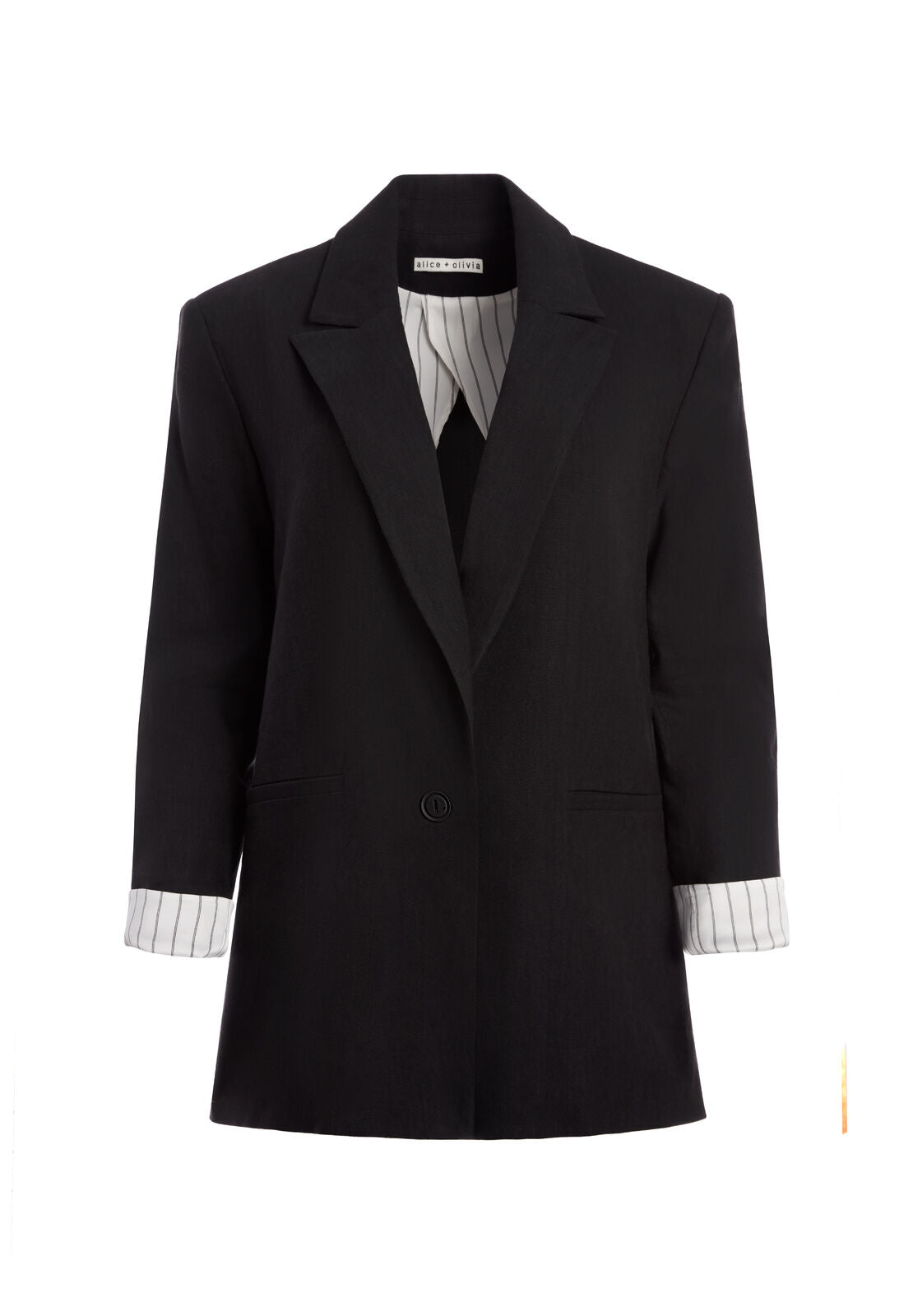 DENNY BOYFRIEND BLAZER-Black-ALICE + OLIVIA