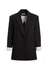 DENNY BOYFRIEND BLAZER-Black-ALICE + OLIVIA