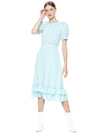 VIDA PUFF SLEEVE MIDI DRESS-POWDER BLUE-ALICE + OLIVIA