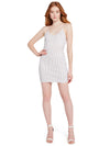 NELLE SEQUIN FITTED MINI DRESS-WHITE-ALICE + OLIVIA