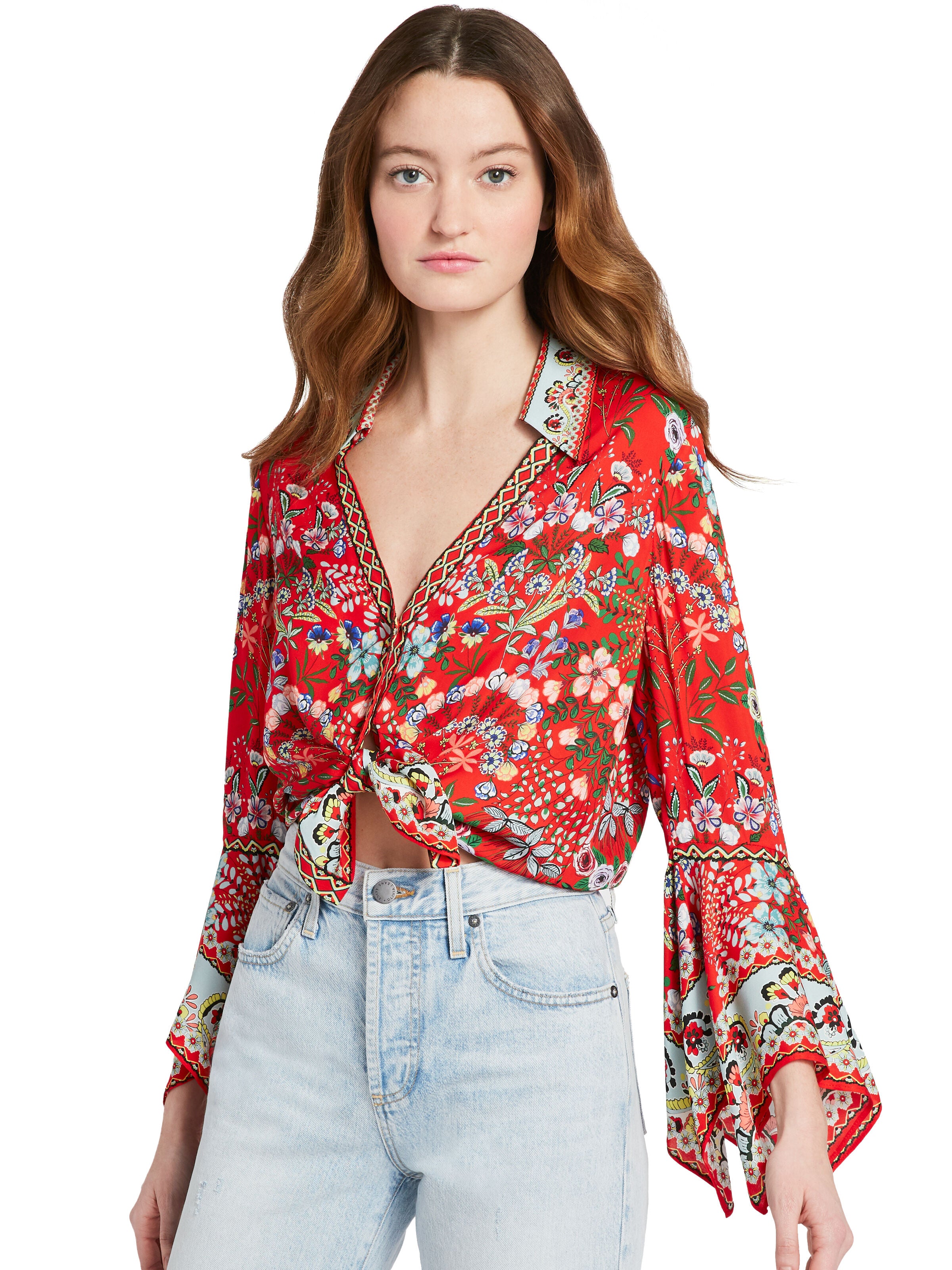 CHEMISIER BOUTONNÉ À MANCHES TROMPE-L'ŒIL RANDA-ALICE + OLIVIA
