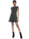DOLLY GODET MINI DRESS-MINI DOT BLACK-ALICE + OLIVIA