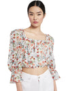 CHEMISIER À MANCHES BALLON ET FLEURS DE DEB-ALICE + OLIVIA