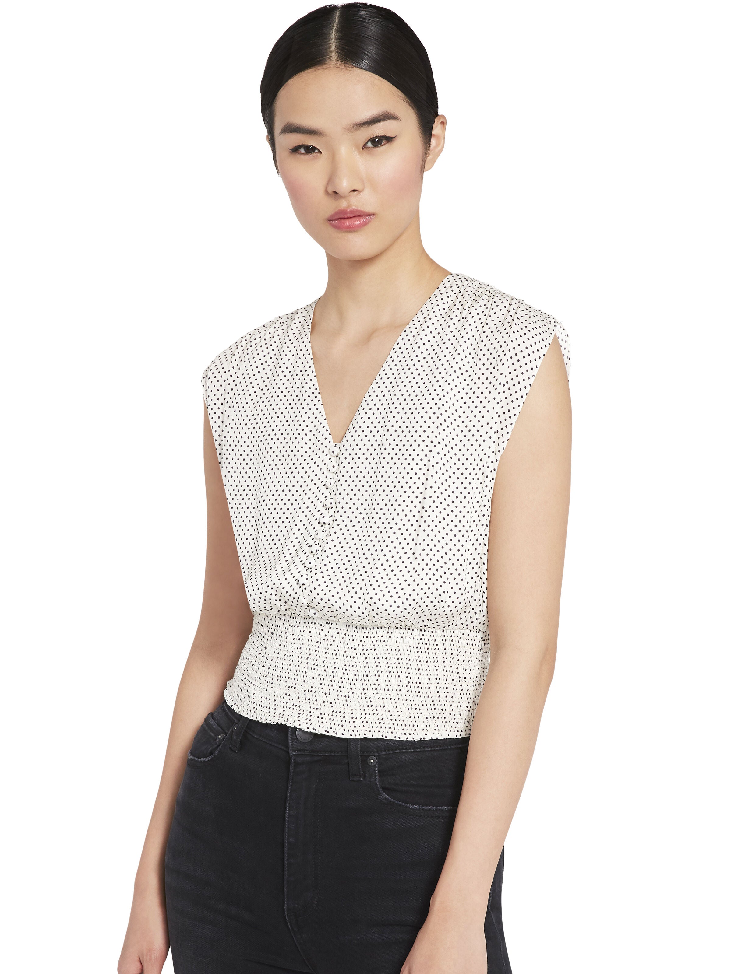 LORRETTA POLKA DOT TOP-CHERRY-ALICE + OLIVIA