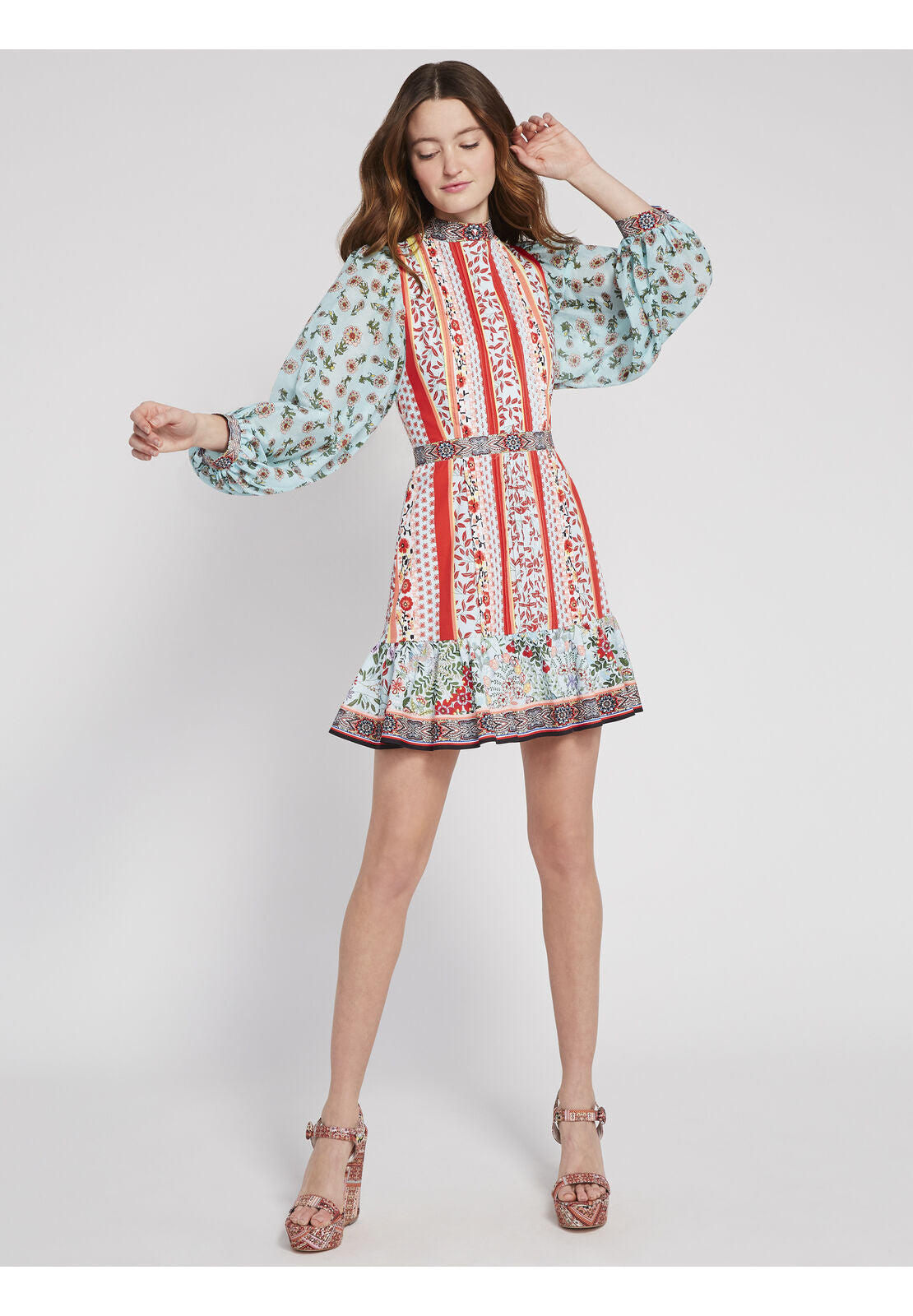 RAYA FLORAL MINI DRESS-PALOMA MULTI/COMBO-ALICE + OLIVIA