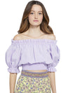 TOP CROP CAPRINA A SPALLA SCOPERTA-ALICE + OLIVIA