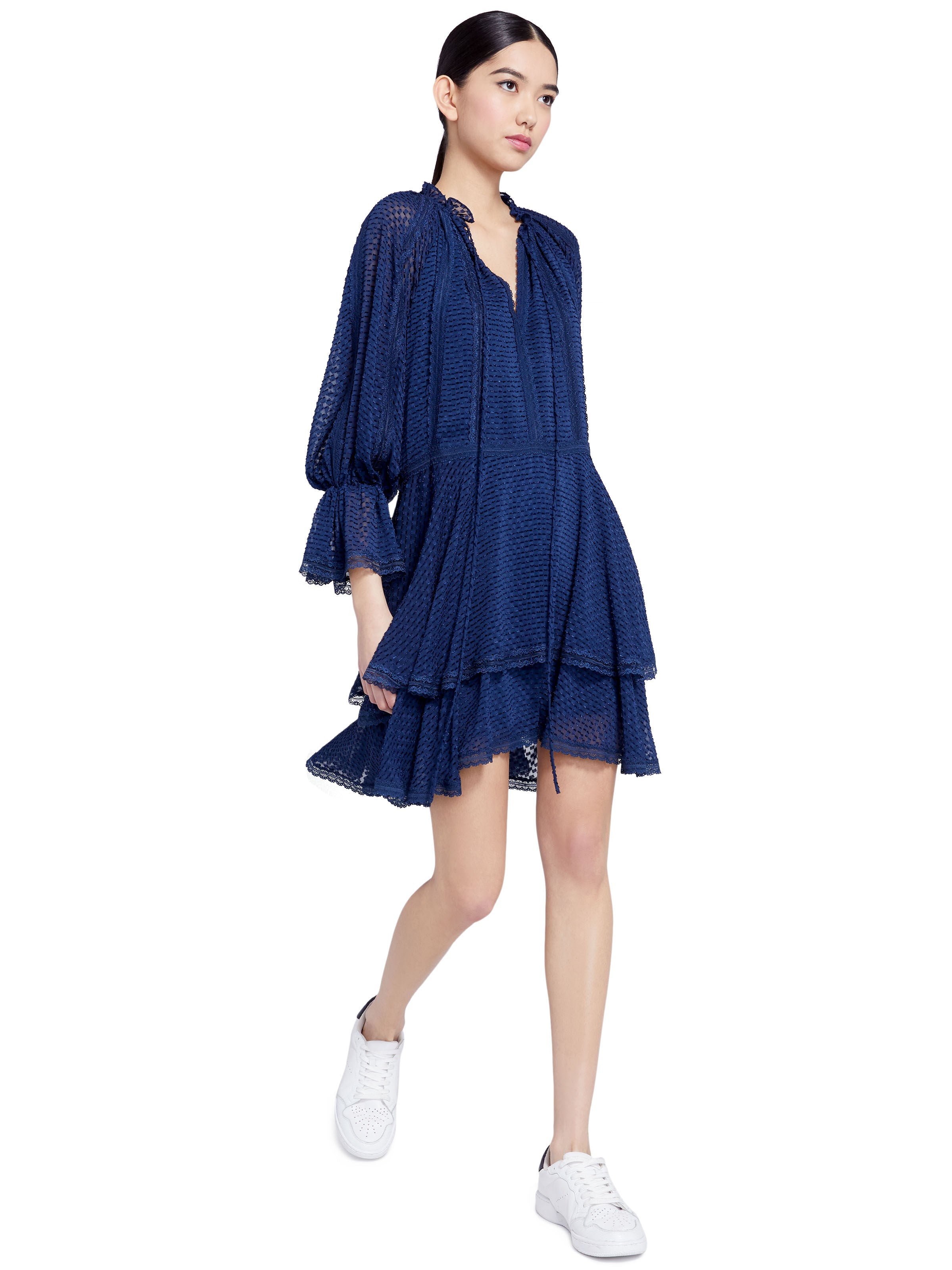 JOANNE HANDKERCHIEF MINI DRESS-SAPPHIRE-ALICE + OLIVIA